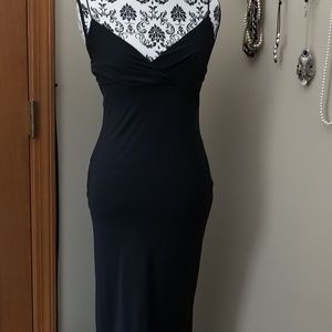 Black spaghetti dress